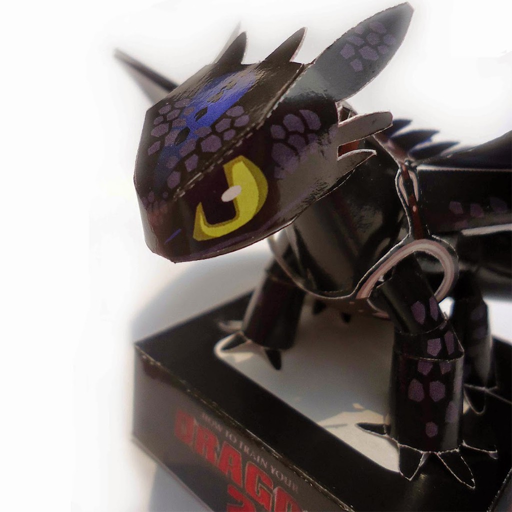 Mô hình giấy Anime Game Toothless (How to Train Your Dragon 2) (Size nhỏ)