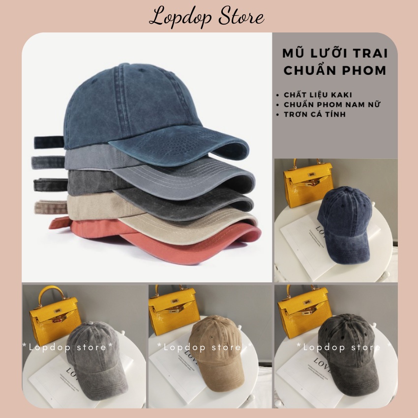Mũ Lưỡi Trai Nam Nữ Cao Cấp Chuẩn Phom , Nón Lưới Trai Trơn Phong Cách Hàn Quốc - MU114 Lopdop.official