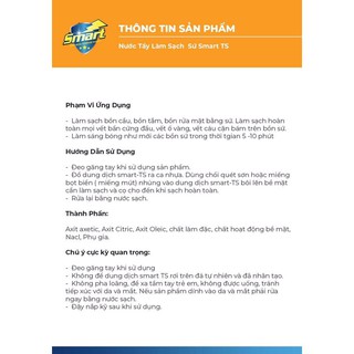 SMART TS Nước tẩy sạch đồ sứ 5.0