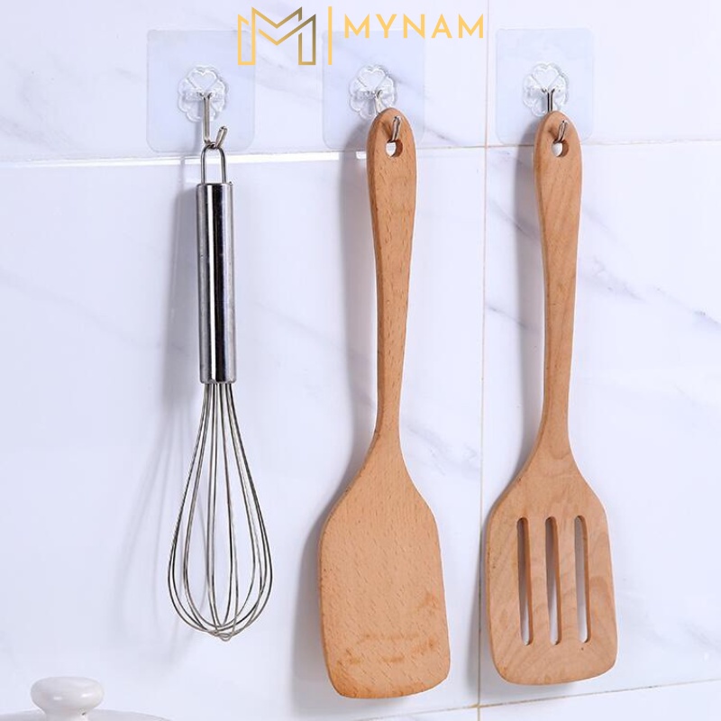 Miếng dán tường MYNAM trong suốt chịu lực tốt, treo đồ tiện dụng 6x6 cm