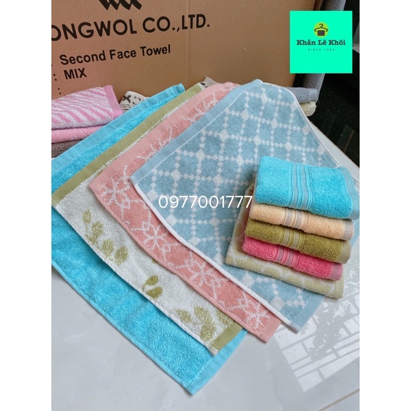 Khăn tay, khăn mặt 100% cotton xuất Hàn Songwol - Nhiều mẫu