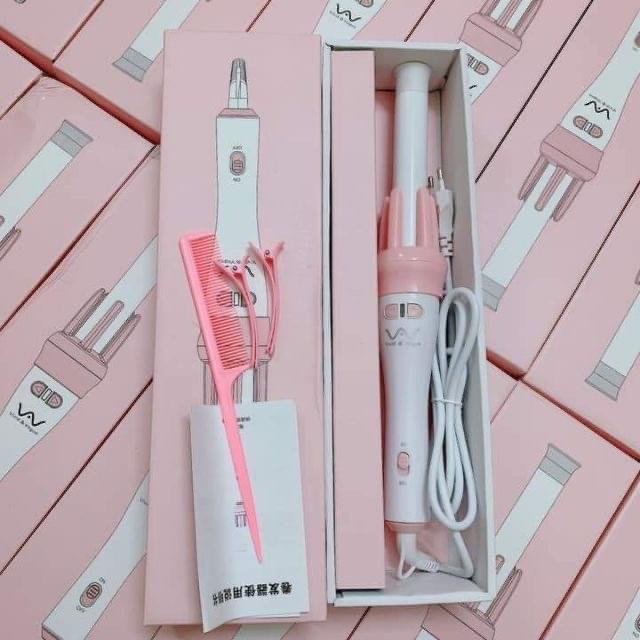 [Cam kết bảo hành] Máy uốn xoăn, máy làm tóc xoay tự động 360 tặng kèm phụ kiện