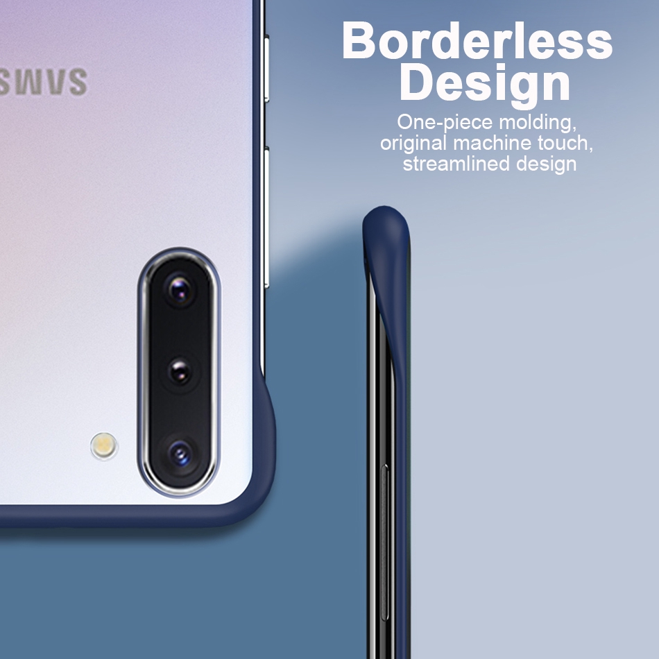 Ốp Lưng Trong Nhám Viền Màu Cho Điện Thoại Samsung Galaxy Note 10 Plus S10 5G S10 + S23 + S23 Ultra Note 10 +