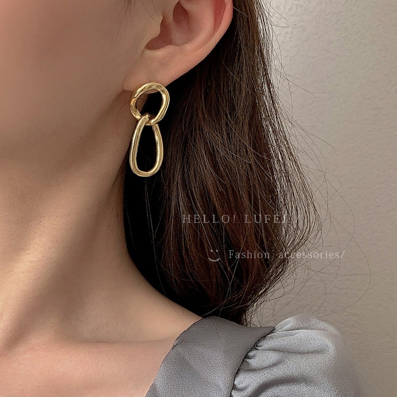 Khuyên tai mạ vàng đính ngọc trai giả nhiều kiểu tùy chọn hợp thời trang cho nữ