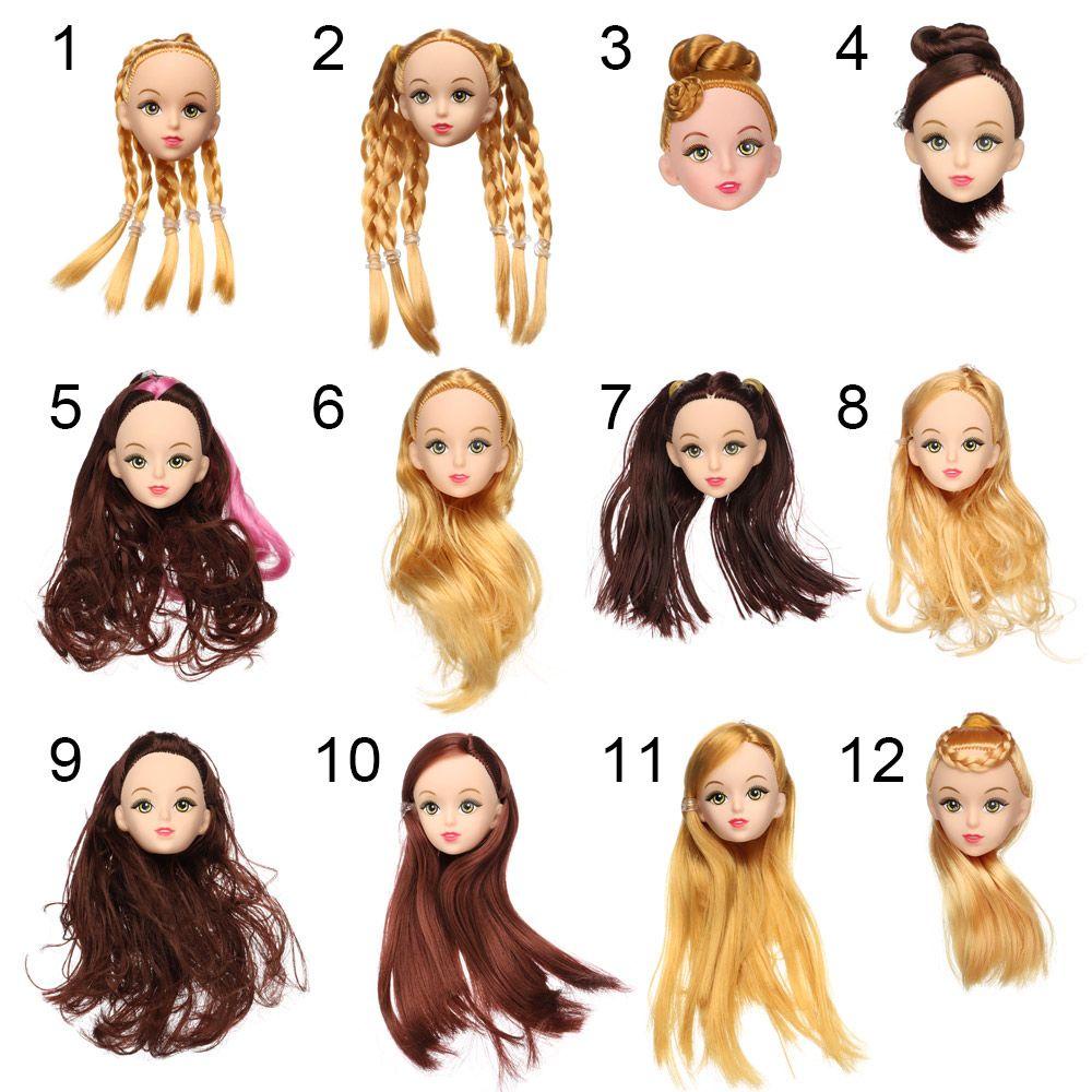 Đầu Búp Bê 3D Tỉ Lệ 1 / 6 DIY Nhiều Màu Sắc Dễ Thương Xinh Xắn