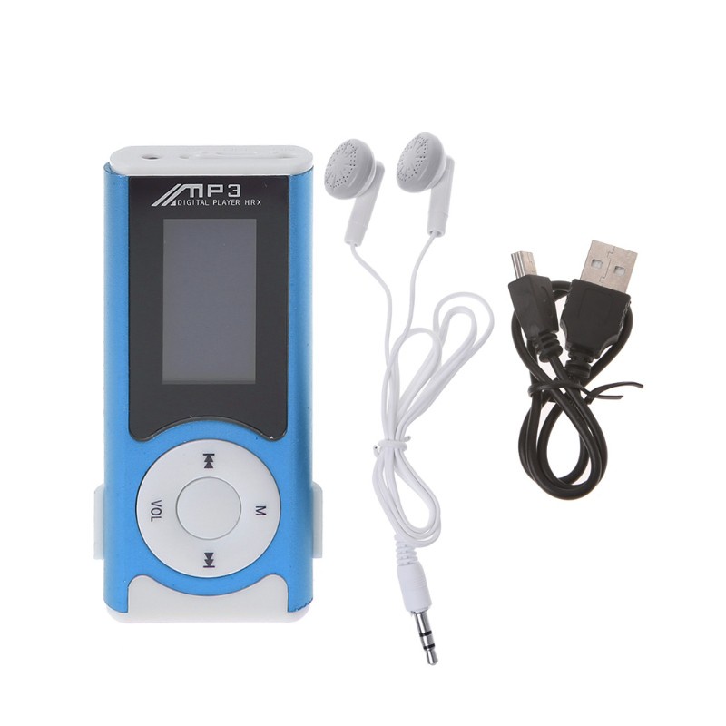 Máy Nghe Nhạc Mp3 Mini Màn Hình Lcd Usb 32gb Micro Sd Tf Thiết Kế Kẹp Tiện Dụng