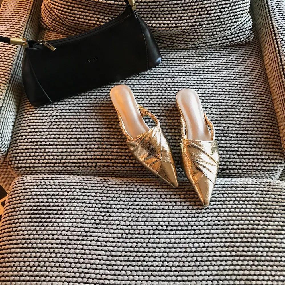 Dép Nữ Bít Mũi Gót Thấp Thời Trang Hàn Quốc