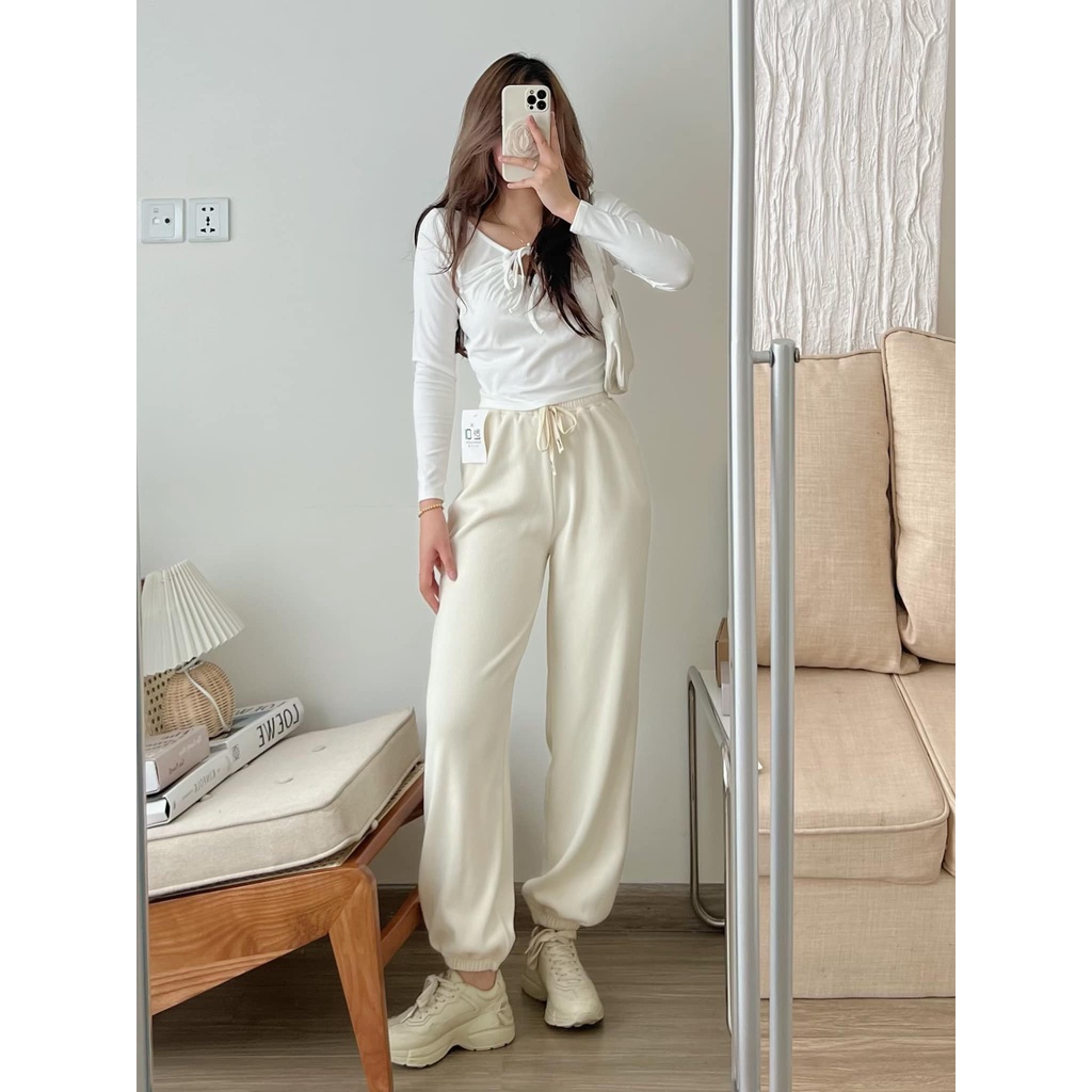 QUẦN JOGGER NỈ GÂN CẠP CHUN CO GIÃN - Hàng loại 1
