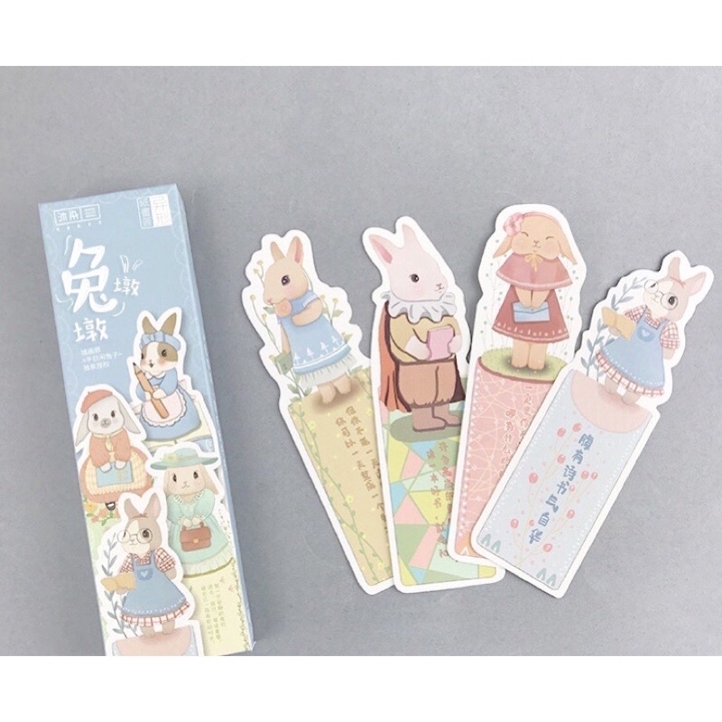 Hộp 30 Bookmark (đánh dấu trang) thỏ xinh - KTBOOK