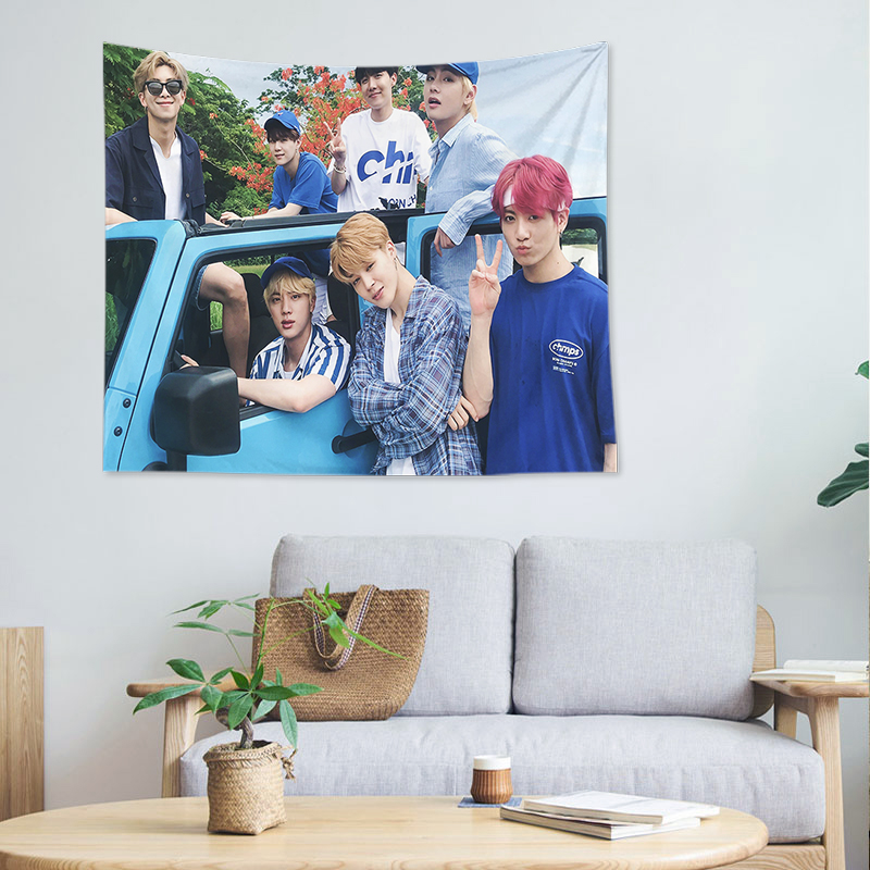 Tranh Vải Treo Tường Trang Trí In Hình Nhóm Nhạc BTS | BigBuy360 - bigbuy360.vn