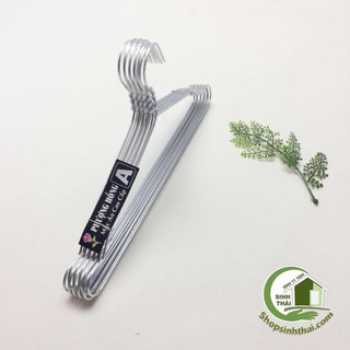 Bộ 10 móc treo quần áo nhôm cao cấp - móc treo đồ lớn loại dày