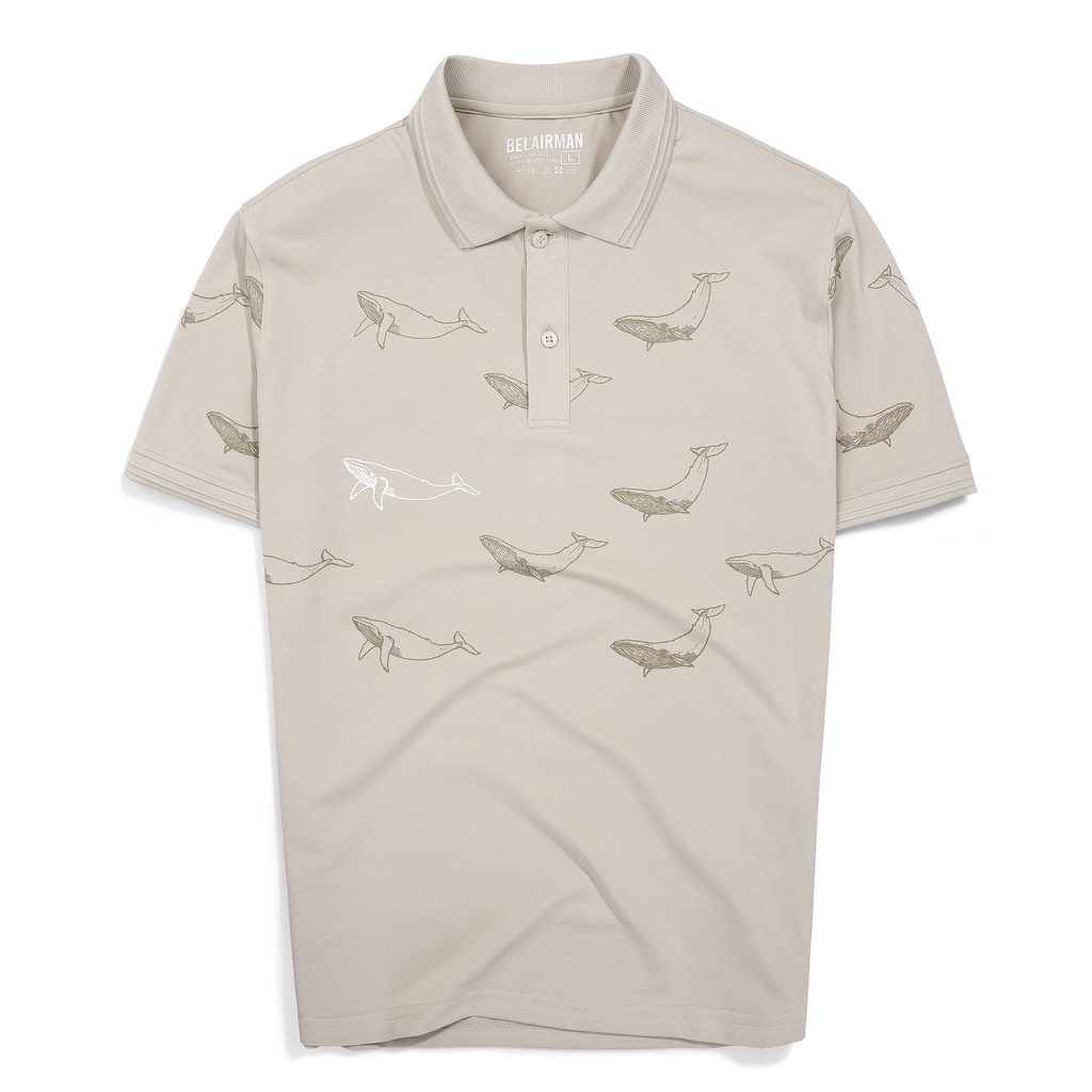 Áo thun Polo có cổ nam form regular tay ngắn MEGA LINE PLIN0042 - BELAIRMAN