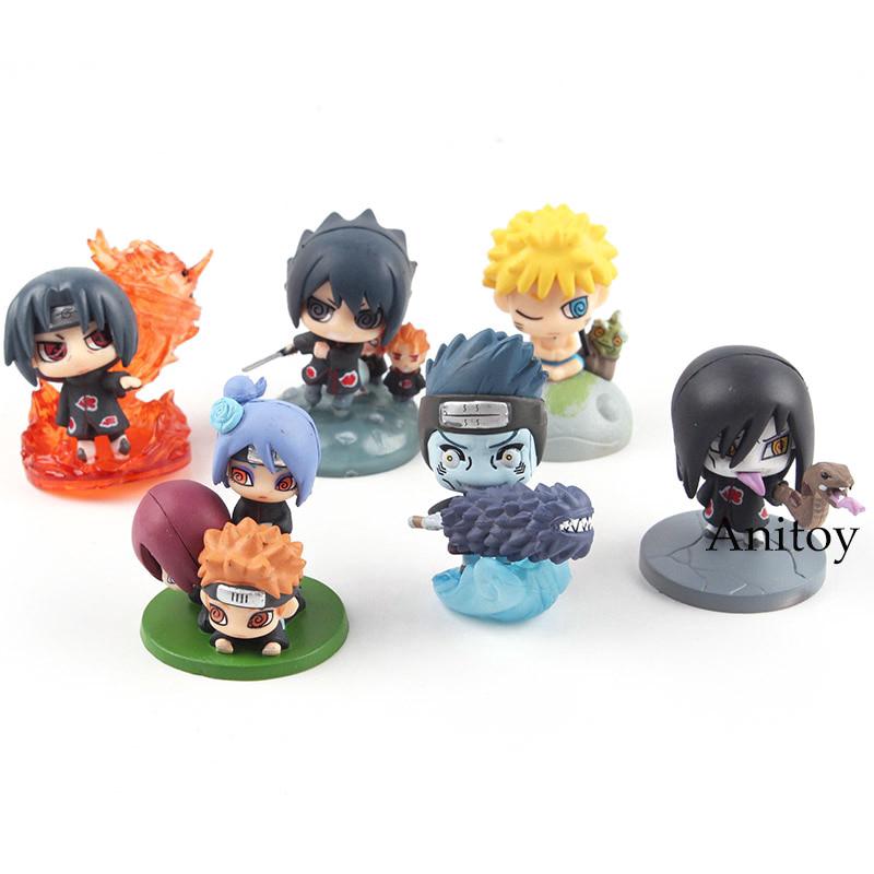 6 mô hình nhân vật Naruto Sasuke itachi yahiko chân thật