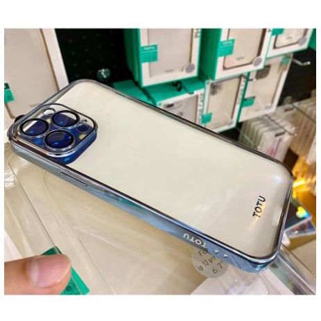 Ốp Totu lưng trong viền màu iPhone 13/13 Pro/13 Pro max Bảo vệ camera hàng chính hãng