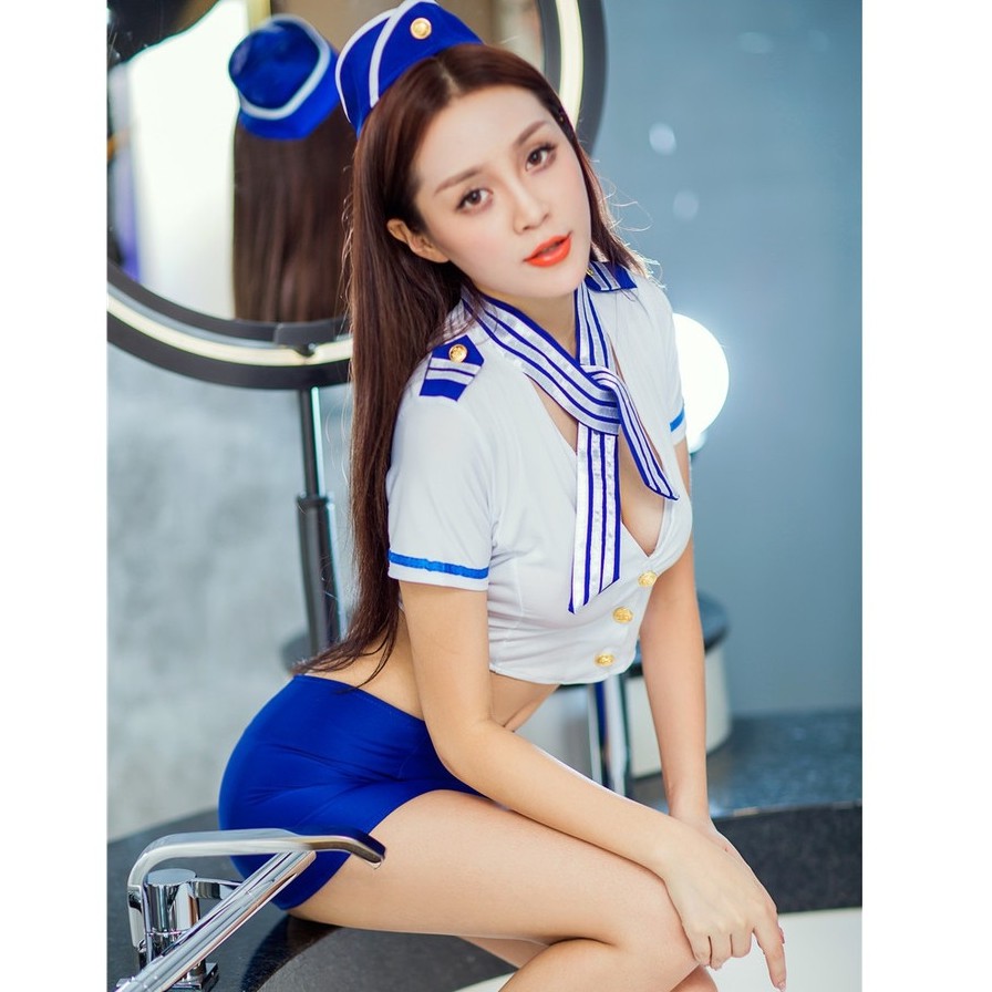 Siêu Hot - Bộ Cosplay Tiếp Viên Hàng Không 1264 Sexy Gợi Cảm