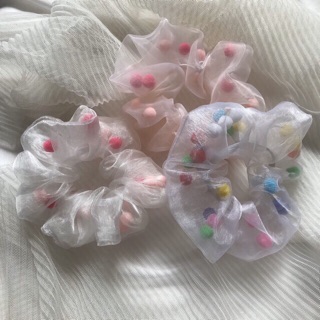 100 Hạt pompom - pom pom làm scrunchies