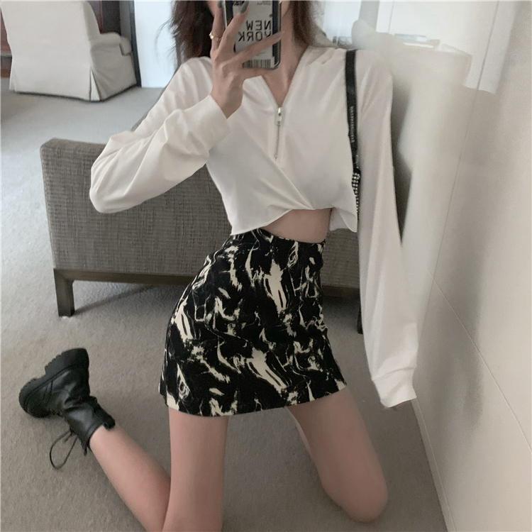 Chân Váy Ngắn Xiaozhainv Không Hở Lưng Cao Dáng Chữ A Kiểu Nhuộm Màu Phong Cách Hàn Quốc Quyến Rũ | BigBuy360 - bigbuy360.vn