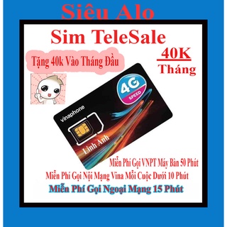 Sim Telesale ViNa Chỉ 40.000đ/ Tháng Miễn Phí Gọi Nội Mạng