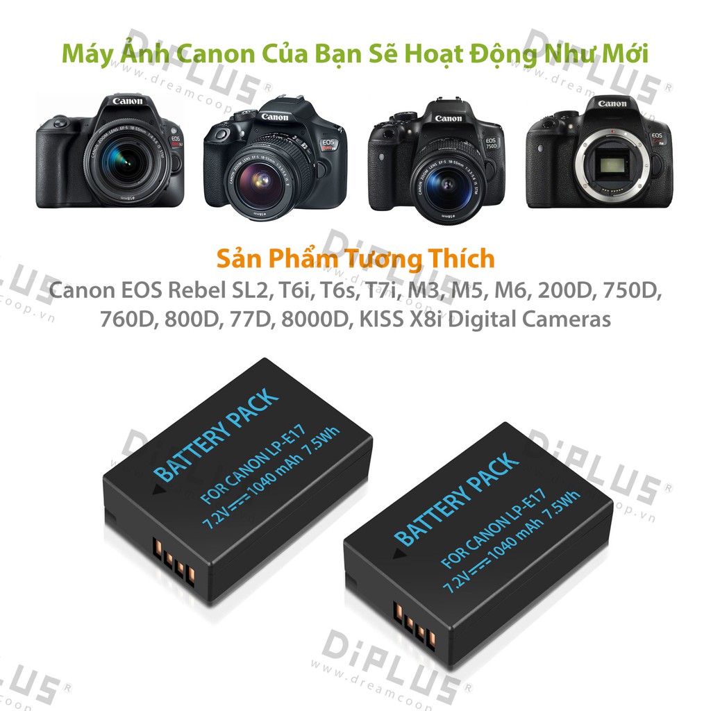 Sạc pin máy ảnh Canon LP-E17 sạc Canon LPE17 EOS M3 M5 M6 Rebel SL2 T6i T6s T7i 200D 77D 760D 750D 8000D 800D KISS X8i