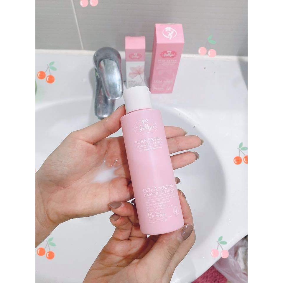 01 Chai Dung dịch vệ sinh JELLYS PURE EXTRA FEMININE CLEANSER Thái Lan 80ml