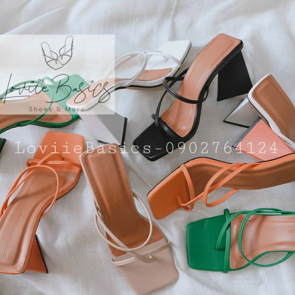 GUỐC NỮ LOVIIE BASICS - DÉP CAO GÓT QUAI NGANG DÂY MẢNH - D220308
