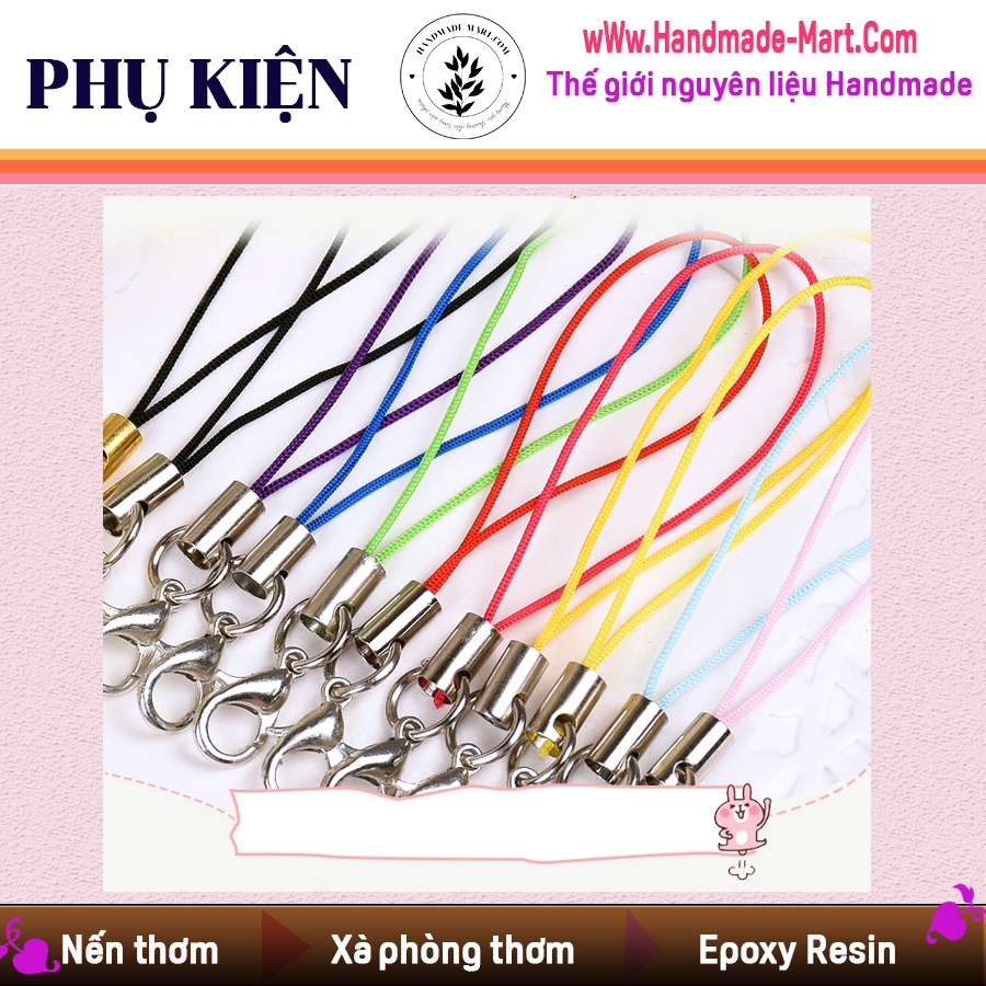 Dây móc khóa nhiều màu tiện lợi dùng làm trang sức điện thoại - SET 5 Móc treo đồ handmade tiện lợi
