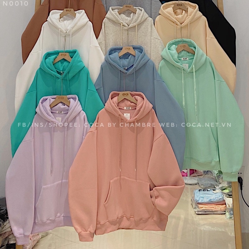 [N0010]🌈 Áo HOODIE nỉ bông trơn dày mũ 2 lớp form rộng unisex quốc dân (Có sẵn/ảnh thật) | BigBuy360 - bigbuy360.vn