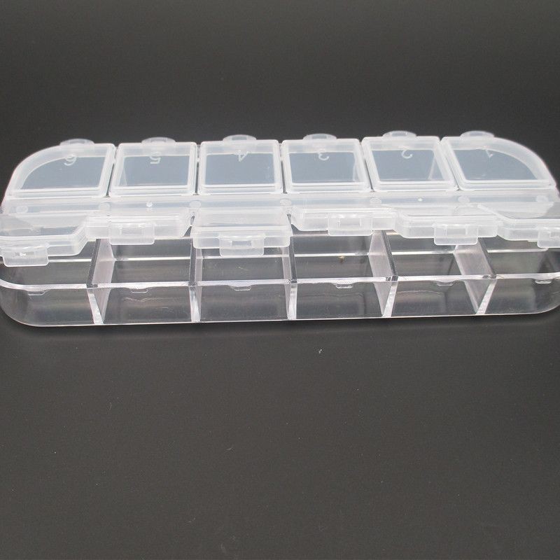 Hộp nhựa 12 ô đựng nữ trang &amp; khuyên tai,,,