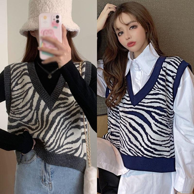 Áo Khoác Không Tay Họa Tiết Sọc Thời Trang Cho Nữ | BigBuy360 - bigbuy360.vn