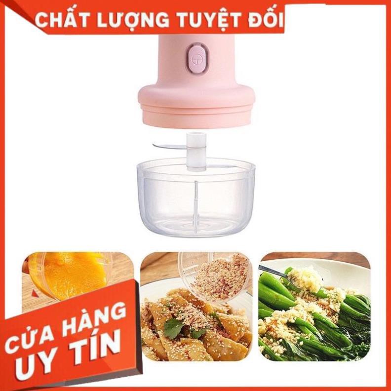 Sale Sốc -  Máy xay tỏi ớt, thịt mini tự động loại xạc pin. . Siroshop.