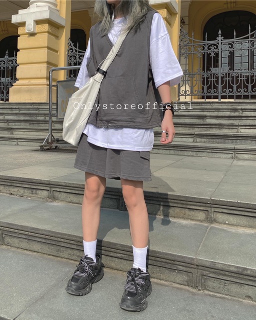 [Mã FAGREEN245 giảm 10% tối đa 30K đơn 99K] Set bộ 3 món gile xám | BigBuy360 - bigbuy360.vn