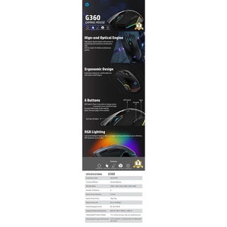 MOUSE HP G360 LED (USB) ĐEN