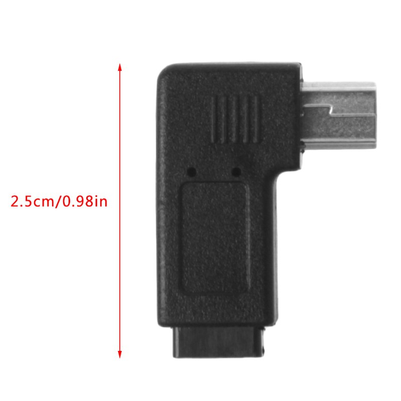 Đầu Chuyển Đổi Usb 2.0 Micro 5pin Female Sang Mini 5pin Male 90 °