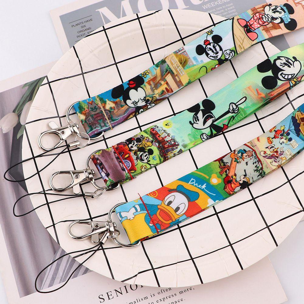 Móc Khóa Đựng Thẻ ID Hình Chuột Mickey Có Dây Đeo