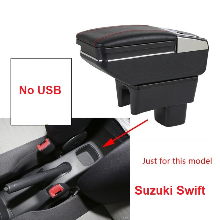 Hộp tỳ tay, đệm tỳ tay lắp cho xe ô tô Suzuki Swift, Armrest box for Suzuki Swift