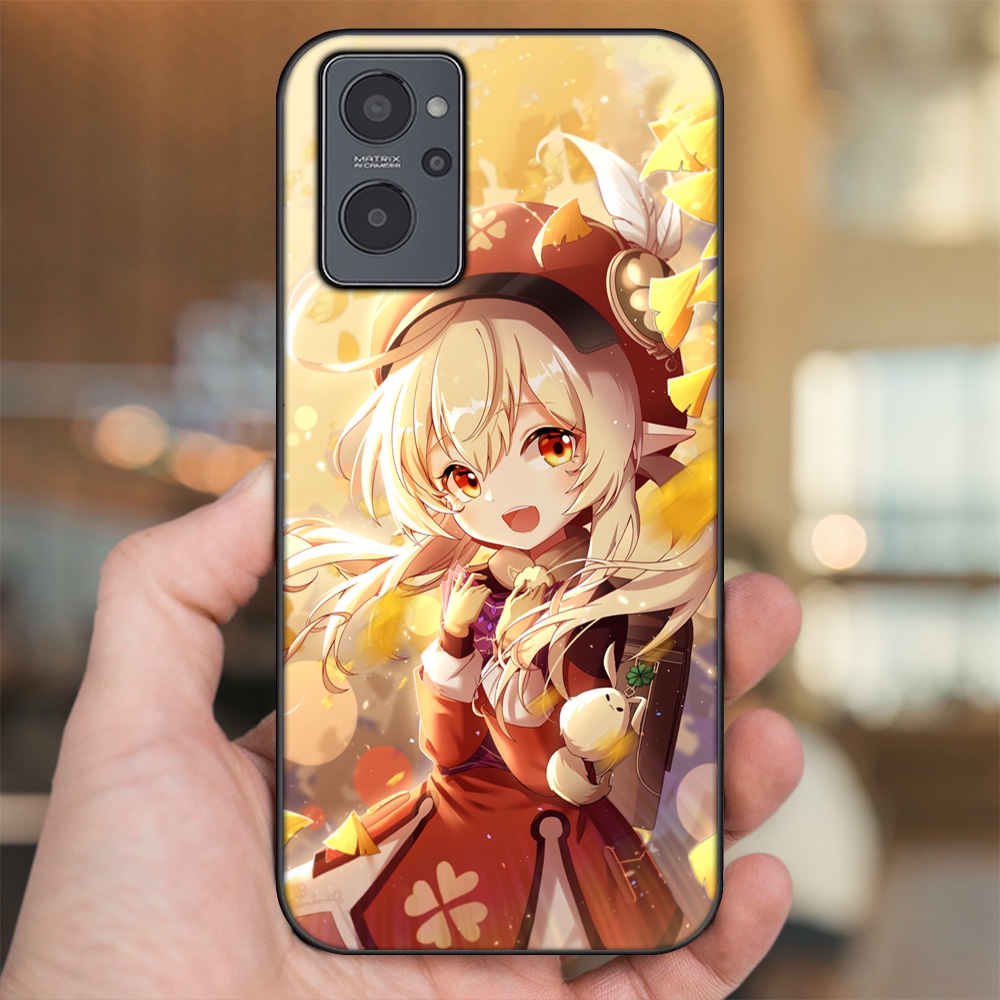 Ốp lưng Realme 9i viền đen in hình Klee Genshin Impact