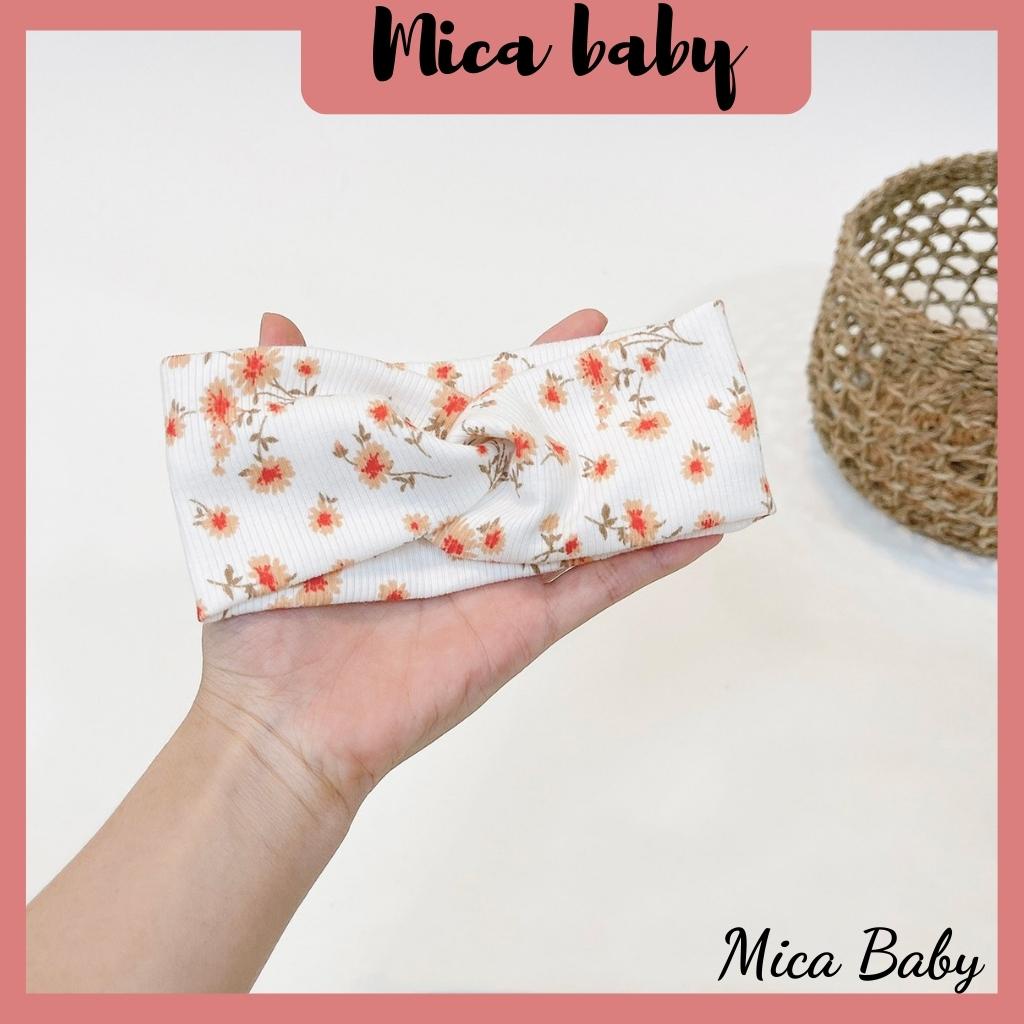 Băng đô mềm mại thoáng khí bản xoắn buộc cuộn dễ thương cho bé Mica baby BD03