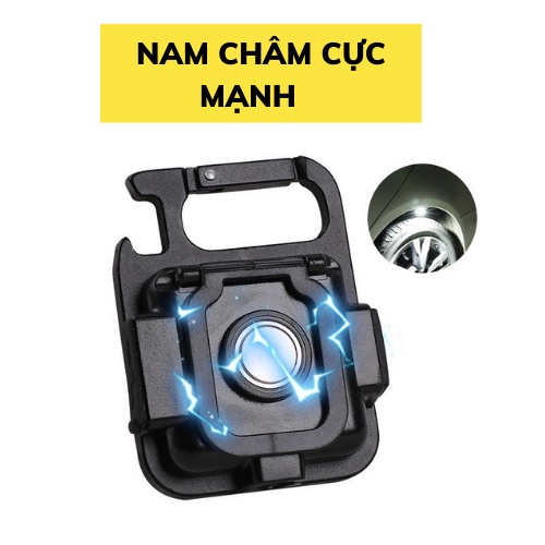 Đèn pin mini Móc Khóa Đèn LED Siêu Sáng Sạc USB Tiện Dụng Bật Nắp Bia