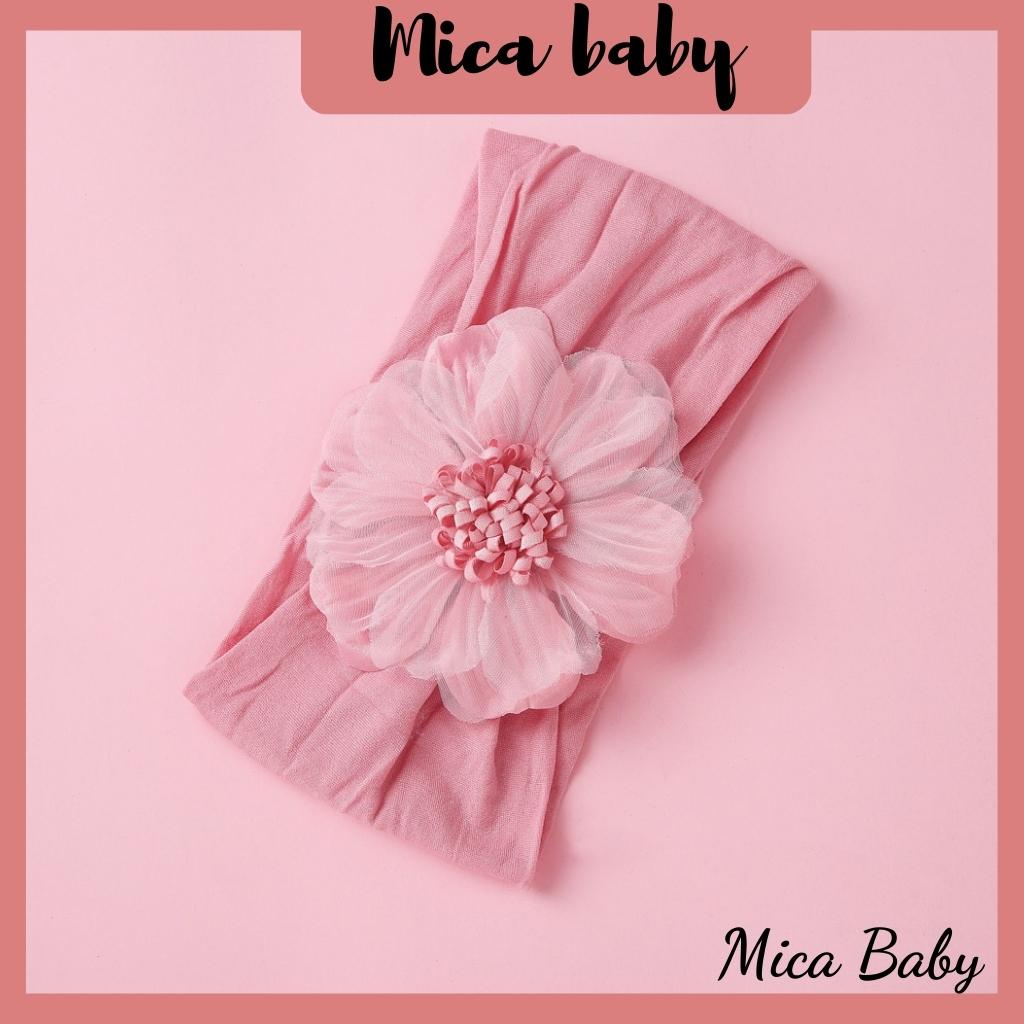 Băng đô nơ hoa bản to dễ thương cho bé Mica baby BD17