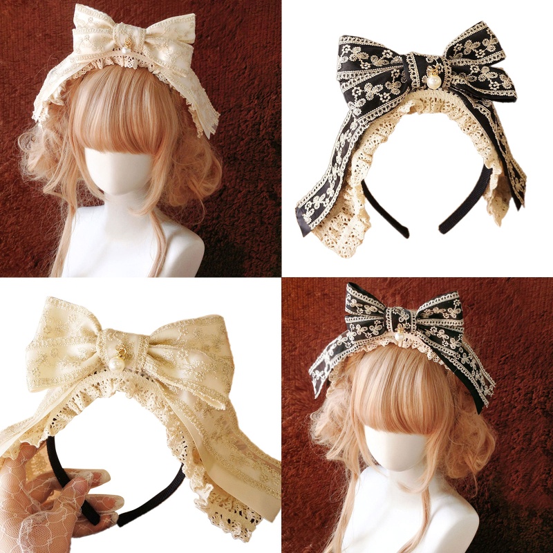 Băng Đô Nơ Cài Tóc Phong Cách Lolita Xinh Xắn