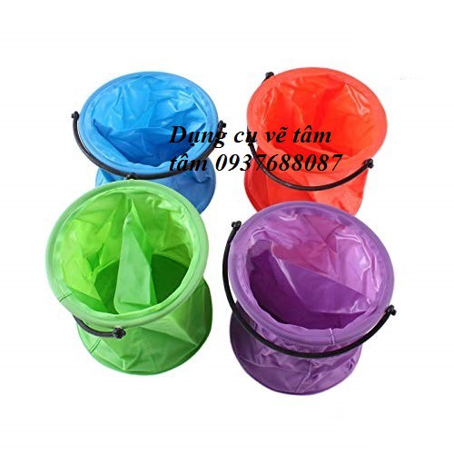 [ TÂM TÂM ]-Xô rửa cọ xếp gọn, Xô Xếp vải dù-