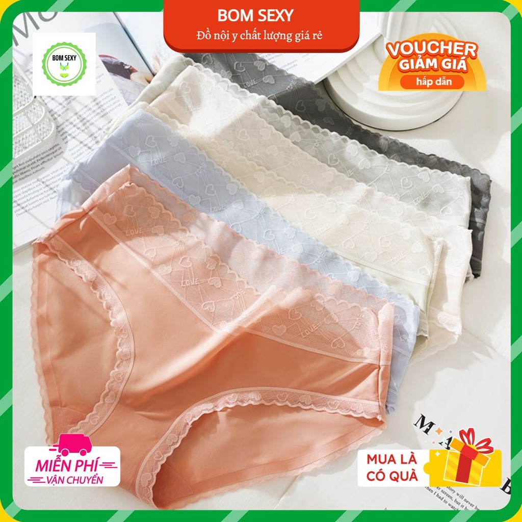 Quần lót nữ thun lạnh FREESHIP Đồ Lót Nữ lụa băng viền ren gợi cảm – Quần sịp su đúc cao cấp