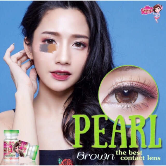 Kính áp tròng PEARL BROWN giãn tròng 0-8 độ