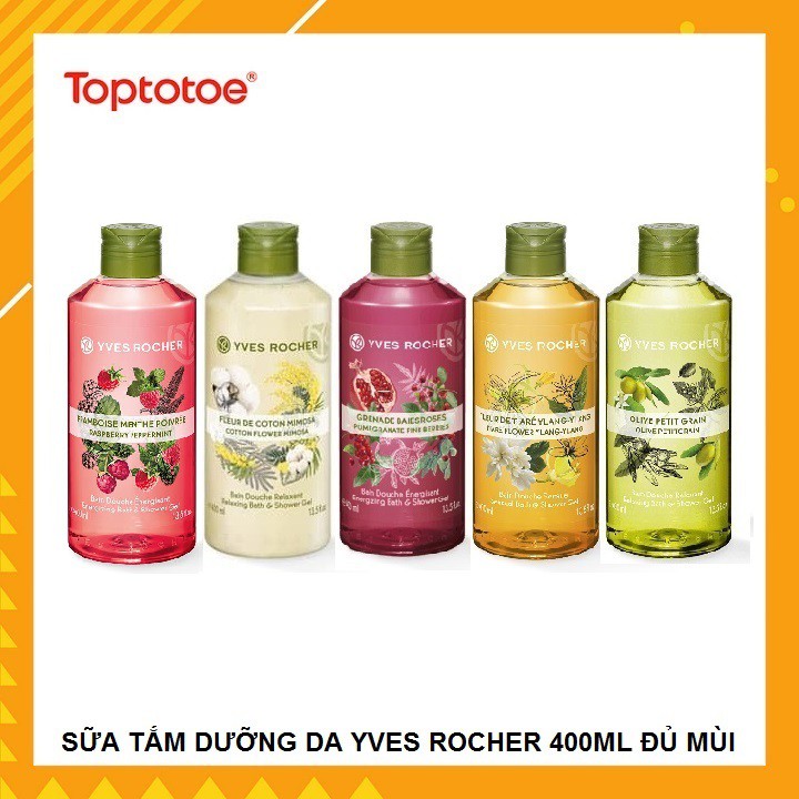 Sữa Tắm Yves Rocher Bath &amp; Shower Gel Olive Peptitgrain 400ml