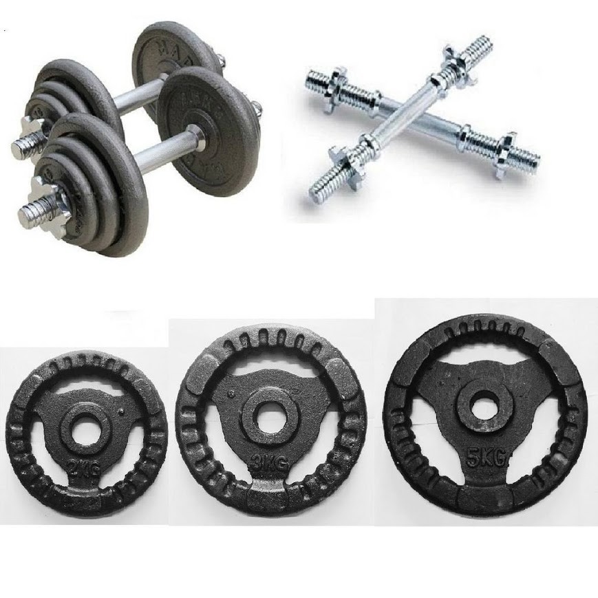 Combo đòn tạ sắt + bánh tạ