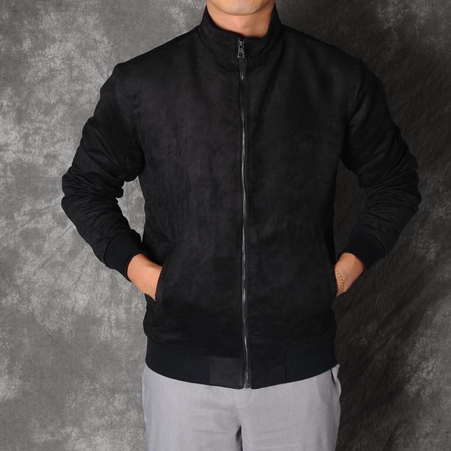 Áo Khoác Nam Bomber Da Lộn Lót Lông Cừu Siêu Ấm, Lịch Lãm Trẻ Trung, Hàng Đẹp Loại 1 | BigBuy360 - bigbuy360.vn