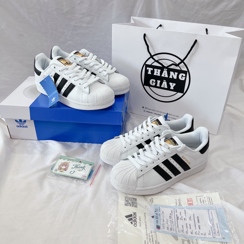 Giày Thể Thao Ngô Thắng Super Trắng Vạch Đen Nam Nữ