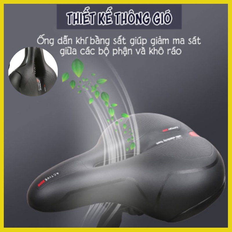 Yên xe đạp thể thao Active cao cấp siêu êm mềm, thoáng khí bền đẹp