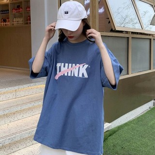 [ Có Ảnh Thật ] Áo thun unisex tay lỡ form rộng - áo phông Think