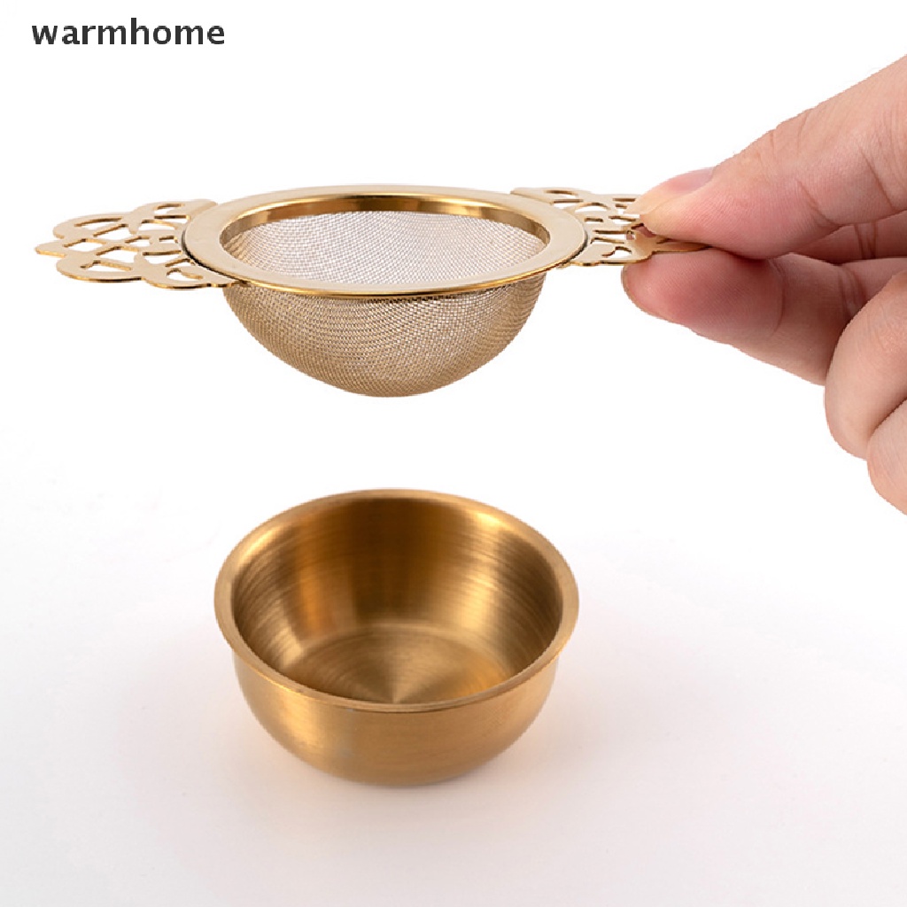 Warmhome Double-layer Fine Mesh Tea Strainer Stainless Steel Filter Sieve Teaware Kitchen RFT